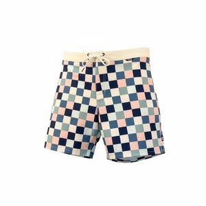 Vans Blue and Pink Checkered Board Shorts